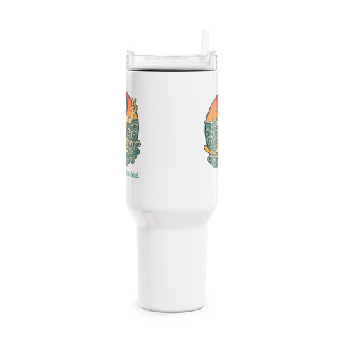 Grateful Dead - Waterskiin' Jerry Life is dead. "Fat Man" Tumbler,  Double Insulated 40oz Travel Mug - StealieShop